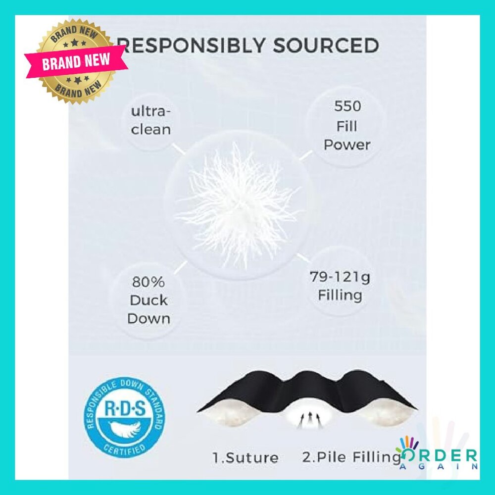 Ultra Lightweight Packable Down Puffer Jacket Hoo… - image 6